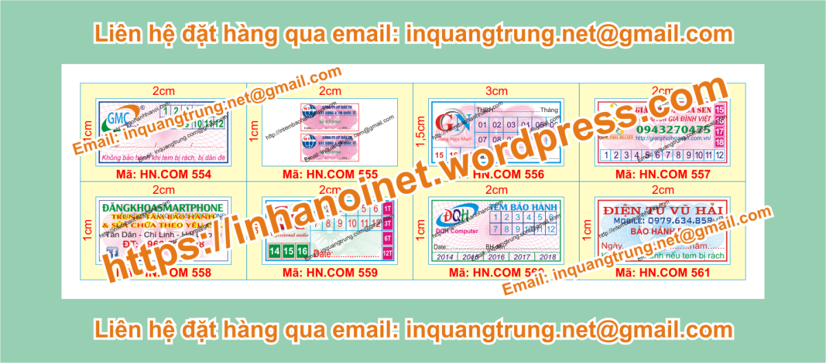 Công ty TNHH bán tem bảo hành tại Tây Ninh